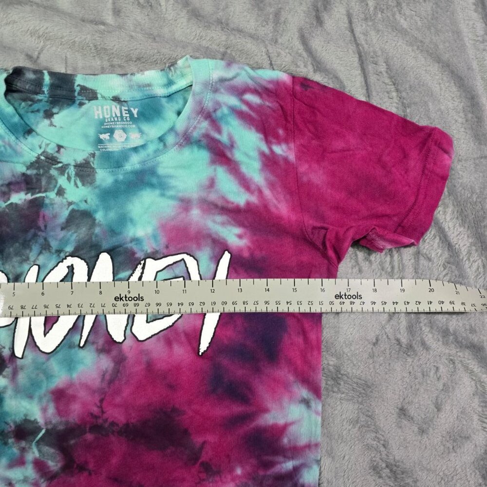 Tie Dye Honey Graphic Tee Small Y2K Festival Streetwear - Picture 6 of 9